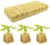 ASFASFq-DIYCUT 36 Pièces Cubes de Culture Soilless, Bouchons Laine Roche Blocs 30 x 30 x 40 mm, Hydroponique Cubes, pour Boutures, Jardinage Intérieur, Plantation Légumes