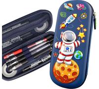 Asfasfq-Doyomtoy Trousse À Crayons Astronaute,Portable Grande Capacité Sac À Crayons École Multifonctionnel,Scolaires Trousses 3d Astronaute Spatial Pour Enfants Et Adolescent Fournitures De Bureau