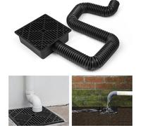 ASFASFq-Drain de Gouttière, Regard Eau Pluviale Drainage de la Conduite d'eau de Pluie Drain de la Gouttière Boîte de Descente, Kit d'Extension de Bec de Descente, pour Sol en Ciment et Pelouse