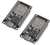 ASFASFq-DUBEUYEW ESP32 ESP-32S ESP-WROOM-32 Type-C USB Development Board CH340C WiFi+Bluetooth Ultra-Low Power Dual Core ESP32-DevKitC-32 Expansion Board for Arduino(2PCS)