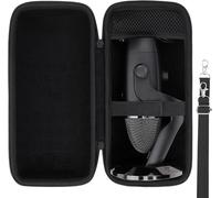 ASFASFq-Dur Étui de Voyage Rigide Housse Cas Coque pour Logitech Creator Blue Microphones Yeti/Yeti X/Yeti Pro Micro USB à Condensateur(boîte Seule,Case Only)