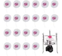 Asfasfq-Durantey 20 Manchons De Lampe À Gaz Universels De Rechange Pour Lampe À Gaz À Incandescence Manchons De Kérosène En Maille Légère Avec Cordon Pour Camping, Randonnée, Camping - Blanc Et Rose