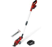 ASFASFq-Einhell Cisaille à gazon taille-buissons sans fil GE-CG 18/100 Li T Kit Power X-Change (18 V, manche télescopique, acc. coupe-herbe 100 mm, acc. taille-buissons 200 mm, avec batterie 2,5 Ah +