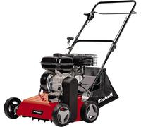 ASFASFq-Einhell Scarificateur à essence GC-SC 4240 P (jusqu'à 1200 m², 4,2 kW, moteur à 4 temps, unité de coupe à roulement à billes avec 18 lames en acier, réglage central de la profondeur de scarif