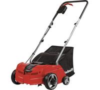 ASFASFq-Einhell Scarificateur électrique GC-SA 1231/1 (jusqu'à 300m², 1.2 kW, bac de ramassage de 28L, système de coupe à roulement à bille + rouleau aérateur, profondeur de travail réglable)
