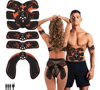 Asfasfq-Electrostimulateur Musculaire, Abdos Appareil Electrostimulation Ceinture Abdominale Electrostimulation Écran Lcd Rechargeable Usb Ems Femme Homme Pour Abdomen/Bras/Jambes