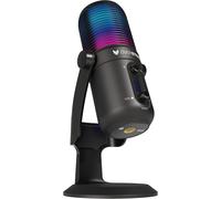 ASFASFq-Elinvar USB Gaming Microphone, cardioïde et omnidirectionnel avec bras et support, illumination RGB, Plug & Play, compatible PC, XBOX Series, PS4, PS5 et Mac, noir