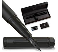 ASFASFq-Ellington Pens Ensemble de stylos-plume de luxe pour écriture - Pointe moyenne lisse - Avec convertisseur d'encre rechargeable, 3 cartouches d'encre (noir et bleu) - Calligraphie élégante