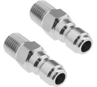 ASFASFq-eMagTech 2pcs Adaptateur de Nettoyeur Haute Pression 1/4 Pouces Mâle BSP Raccord Prise de Connexion Rapide Coupleur en Acier Inoxydable 304 pour Lance de Pulvérisation 5000 PSI