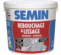 ASFASFq-Enduit de Rebouchage - Spécial Fissures et Trous de Vis - Intérieur/Extérieur - Seau de 1,5 kg - 1m²