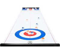 Asfasfq-Engelhart - 340500 - Curling Compact Et Palets Anglais Réversibles - Magnétique - Rigide - Compact - Jeu De Société - Curling Et Palets - 180 X 39 Cm - Jeux Sportifs D'adresse