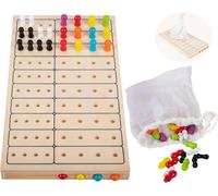 Asfasfq-Engelhart - 340926 - Master Color Jeu De Voyage En Bois - 30,2 X 16,5 X 2,5 Cm - Logique Et Déduction À Partir De 6 Ans - Petit Jeu De Societe En Bois