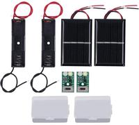 ASFASFq-Ensembles De 2 Panneaux De Commande De Lumière Solaire Ensemble 1.2V Kit De Module De Contrôleur De Charge De Lampe Solaire pour Lumière De Goujon De Route De Pelouse Extérieure