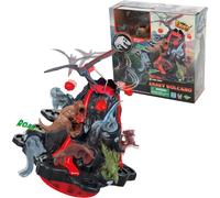ASFASFq-EPOCH GAMES - Jurassic World Shaky Volcano - Jeu de Plateau, Jeu de société et Jouet pour Enfants avec des Figurines dans l'univers des Dinosaures - 7509