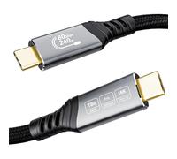 Asfasfq-Eudobel 80gbps Usb C Cable Thunderbolt 5 2m, Bande Passante Vidéo 120gbps, 5a 240w, Vidéo 16k@30hz 8k@60hz, Profondeur De Couleur 12-Bit Compatible Avec Mackbook Pro 16 M4 Pro/M4 Max, Thunder