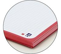 Asfasfq-Europeanbook 1 Cahier A5 Micro-Perforé, Couverture Extra Rigide, 80 Feuilles, Quadrillage 5 X 5, Couleur Rouge