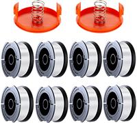ASFASFq-Eventronic 8 Pack Bobine Fil Coupe Bordure Compatible avec Black et Decker Coupe Bordures, A6481 A6485 1.65mm Bobine de Fil Debroussailleuse(8 Fil Coupe Bordure,2 Couvercle,2 Ressort)