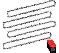 ASFASFq-Eyoloty Lot de 4 chaînes de tronçonneuse 40 cm 3/8"" LP pas 1,3 mm 56 maillons entraîneurs Compatible avec tronçonneuses Oregon, Hyundai, Dolmar, Einhell, Husqvarna, Makita, McCulloch, Ryobi,