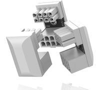 ASFASFq-EZDIY-FAB GPU VGA PCIe 8 Broches U Turn connecteur d'angle à 180 degrés Carte Adaptateur d'alimentation pour Carte Graphique de Bureau-Type inversé 3-Pack Blanc