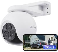 ASFASFq-EZVIZ Camera Surveillance WiFi Extérieure avec Objectifs Triples 4MP à Zoom Mixte 12x, Suivi Auto, Détection de Forme Humaine/Véhicule, Vision Nocturne en Couleur, Audio Bidirectionnel, IP67,