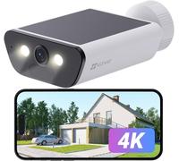 ASFASFq-EZVIZ CB5 4K Camera Surveillance WiFi Exterieure sans Fil à Batterie, Camera Solaire Exterieur, Vision Nocturne en Couleure, Détection de Forme Humaine/Véhicule, Défense Active, Étanche IP65,