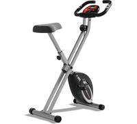 Asfasfq-F-Bike Vélo D'appartement Pliable I Vélos D'appartement Extra Silencieux Jusqu'à 130 Kg Avec Selle Confort, Velo D Appartement Pliable (Noir-Argent)