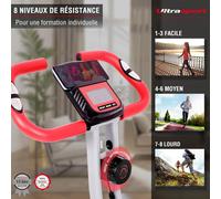 Asfasfq-F-Bike Vélo D'appartement Pliable I Vélos D'appartement Extra Silencieux Jusqu'à 130 Kg Avec Selle Confort, Velo D Appartement Pliable