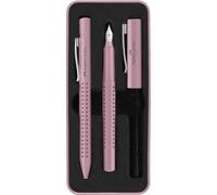 Asfasfq-Faber-Castell 201528 - Set D'écriture Grip 2010, Stylo Bille Et Stylo Plume, Rose Shadows, 1 Pièce