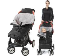 Asfasfq-Fairy Baby Universal Footmuff For Pushchairs Prams Winter Cosy Toes Footmuff Thick Fleece Waterproof Windproof Sleeping Bag For Newborn Buggy Stroller (Noir)