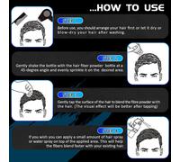 Asfasfq-Fibre Capillaire Noir, Fibres Capillaires Avec Applicateur En Spray - Densificateur De Cheveux Hair Loss Concealer Professionnelle Poudre Spray Pour Augmente Le Volume (Noir)