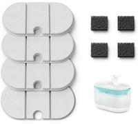Asfasfq-Filtre Fontaine Eau Chat, Pack De 4 Filtres De Remplacement Pour Capsule Fontaine À Eau Chat Plwf002, Filtre Avec Système De Quadruple Filtration Pour Fontaine Chat