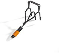 ASFASFq-Fiskars Griffe sarcleuse à 3 dents, 2 en 1: griffe et grattoir, Tête d'outil QuikFit, Acier, Noir/Orange, QuikFit, 1000681