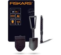 Asfasfq-Fiskars Pelle Pliable Pour Camping Et Alpinisme, 2 En 1 : Pelle Ou Pioche, Housse En Tissu Incluse, Longueur : 59 Cm, Acier Au Bore Trempé, Noir, 1000621