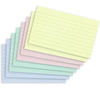 ASFASFq-Flashcards Summit, Fiche Bristol, Lignées, 7.5 x 12.5cm, Paquet de 400, Couleurs Assorties