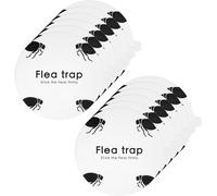 ASFASFq-Flintronic 12 Pcs Piège à Puces Autocollants, Piège à Puces Recharge pour Piège à Puces Attrape, Pièges à Mouches Collants pour Maison Chambre