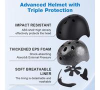 Asfasfq-Flintronic Casque Vélo Enfant, Casque Vélo Enfant Set 3-13 Ans, Casques De Protection Ensemble Pour Cyclisme Roller Skate Scooter