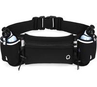 Asfasfq-Flintronic Ceinture Running, Sac Banane Sport Belt Avec 2 Gourdes, Ceinture D¿Hydratation Réglable Homme Femme Smartphone Escalade Randonnée Voyage