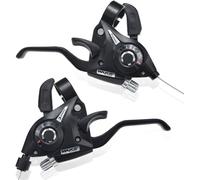 Asfasfq-Fomtor Ensemble De Manettes De Vitesse De Vélo, 3x7 Manettes De Vitesse Vtt 21 Vitesses Manette De Vitesse De Levier De Frein Gauche Droite Avec Câbles De Changement Devitesse