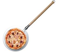 Asfasfq-Foodies - Pizza Four - Fabriqué Avec En Acier Inoxydable - 30,5 Cm De Diamètre De Diamètre Et 87 Cm De Long - Effet En Bois Long - Tête Ronde