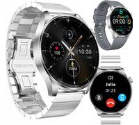 Asfasfq-Forever Montre Connectée Grand 2 Sw-710 - Bluetooth, Écran 1,45"", Podomètre, Cardio, Ip67, Notifications, Android Ios, Homme Femme, Montre-Bracelet En Argent, Idée Cadeau, Design Élégant