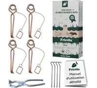 ASFASFq-Frirola - Piege a Taupe - Kit de 4 Anti Taupe Efficace - Pince Installation Facile - Putange Professionnel - Produit Anti Taupe - Anti nuisible - Détente soudée améliorée - Éliminer Les Taupe