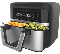 ASFASFq-Friteuse à Air sans Huile - 9L Séparable en 2 - Air Fryer Cecofry Dual 9000, 2850W, Diététique et Digitale, Panneau Tactile, Température Double et Réglable, 6 Modes, Technologie PerfectCook