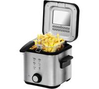 ASFASFq-Friteuse Électrique CleanFry Infinity 1500. 1.5 L, Jusqu¿à 190 ºC, Cuve émaillée, Filtre OilCleaner, Finition en Noir, 900 W.