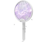 ASFASFq-Fsaklaskdy Anti Moustique, Raquette Electrique Insectes, Tue Mouche Electrique Pliable, Tapette Portable, Double Interrupteur pour Moustiques, Mouches, Insectes, Volants, Efficace Contre Les