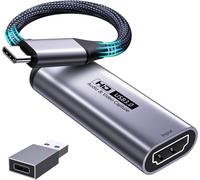 ASFASFq-Fulfalic Carte de capture vidéo 4K HDMI vers USB C 3.0, 1080p HD 60 fps en direct et enregistrement vidéo audio pour jeux, streaming, enseignement, vidéoconférence