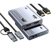 ASFASFq-Fulfalic Carte de capture vidéo, carte de capture audio, carte de capture USB 3.0 4K HDMI Loop-Out, 1080P 60FPS/2K 30FPS Capture de jeu vidéo pour le streaming, fonctionne pour