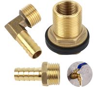 ASFASFq-Fumanduo 3 Pièces Raccord Coude Raccords de Tuyau Coudé en Laiton Coude à 90 degrés Tuyau coudé en Laiton Adaptateur raccord d'articulation Raccord G1 / 2 Air/Eau/Combustible/Huile/Gaz inerte