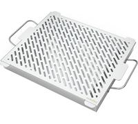 Asfasfq-Fumoir Barbeque En Acier Inoxdable, 35 X 30 X 4 Cm Boîte À Fumée Avec Réservoir D'eau Et Poignées, Universel Fumour Pour Barbeque À Charbon Et Gaz