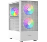 ASFASFq-GAMDIAS TALOS Boîtier PC EATX Gaming Mid Tower, Ventilateur pré-installé 3 PWM ARGB, Panneau latéral en Verre trempé, Maille de Flux d'air, Support Dual 360 & Type-C, Blanc