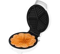 ASFASFq-Gaufriers Fun Gofrestone Round. Gaufrier avec finitions en acier inoxydable et 1000 W de puissance, idéal pour cuire un grand gaufre ou 5 gaufres en forme de c?ur.